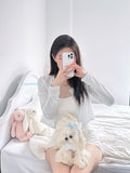 Milky lace matching set