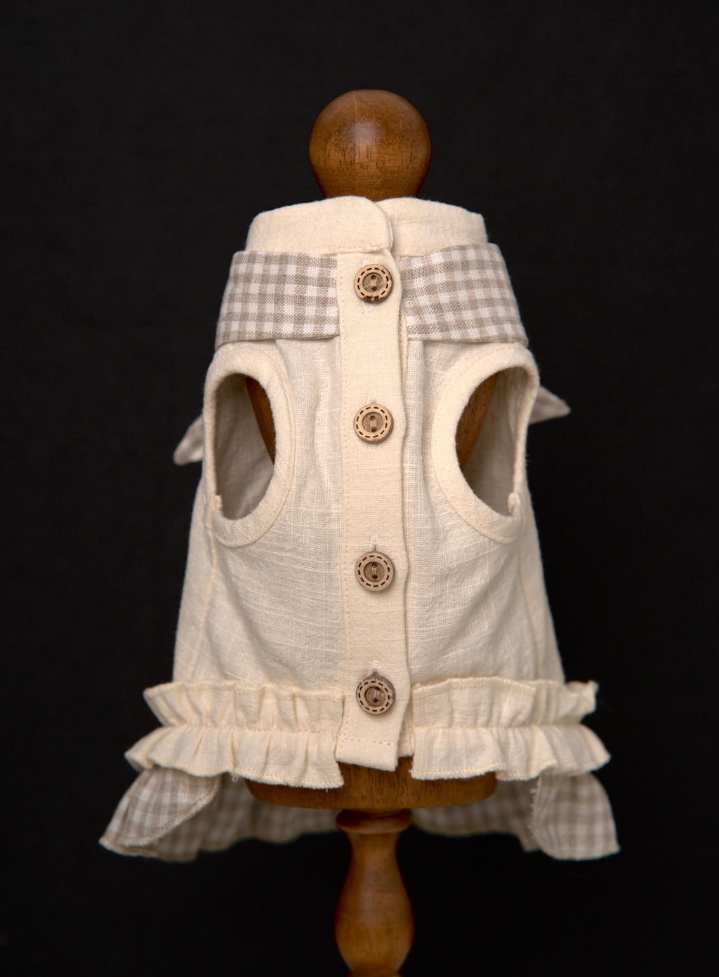Sunday Paws × Lumiers — Handmade Linen Bow Dress